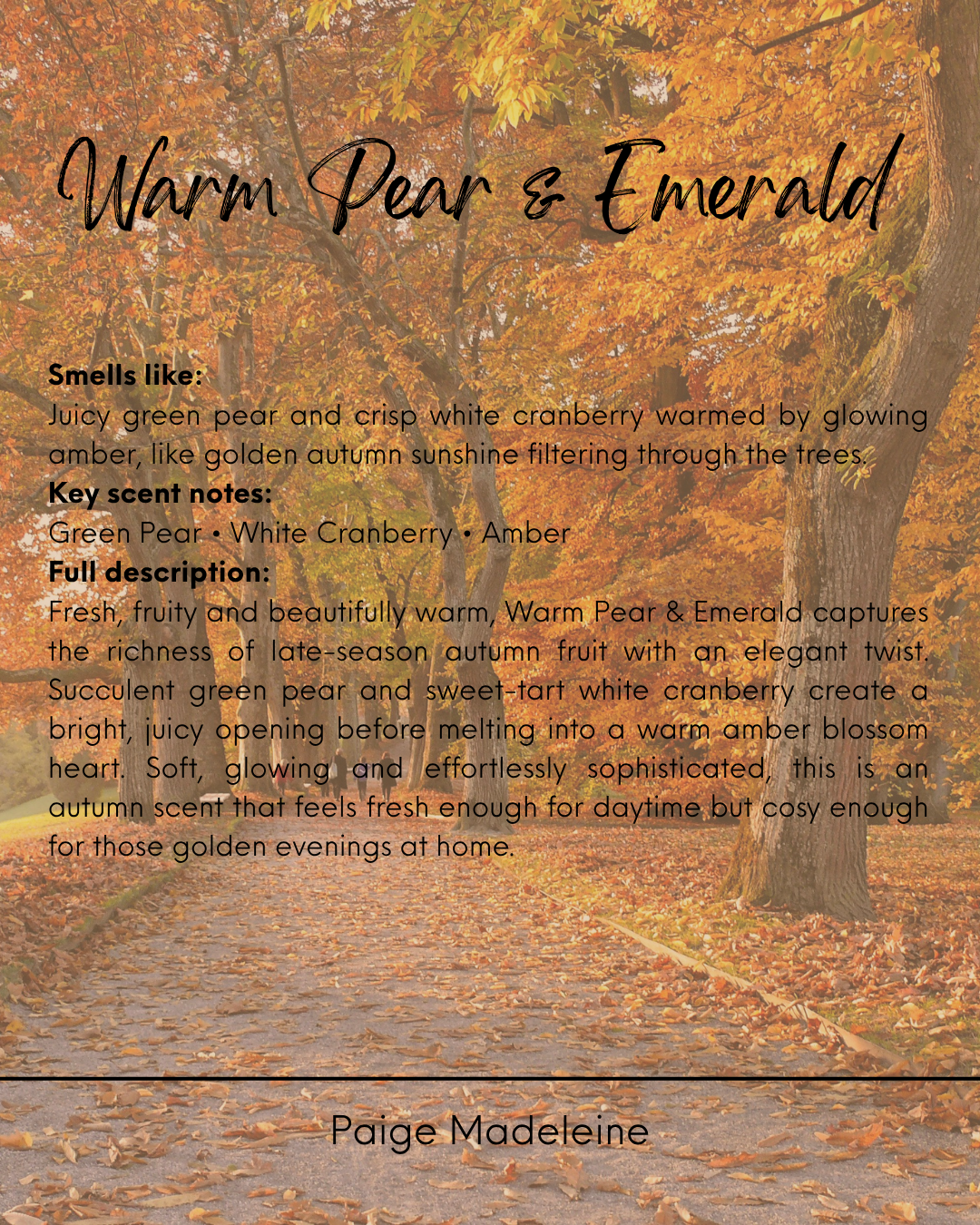 Warm Pear & Emerald Fabric refresher spray
